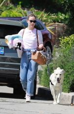OLIVIA WILDE Out with Her Dog at a Park in Los Angeles 03/29/20