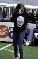 OTI MABUSE Plays Football at MediaCity for Sports Relief in Manchester 03/13/2020