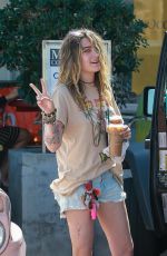 PARIS JACKSON in Denim Shorts Out in Malibu 03/04/2020