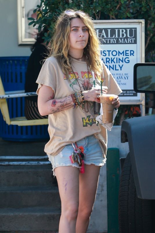 PARIS JACKSON in Denim Shorts Out in Malibu 03/04/2020