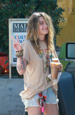 PARIS JACKSON in Denim Shorts Out in Malibu 03/04/2020
