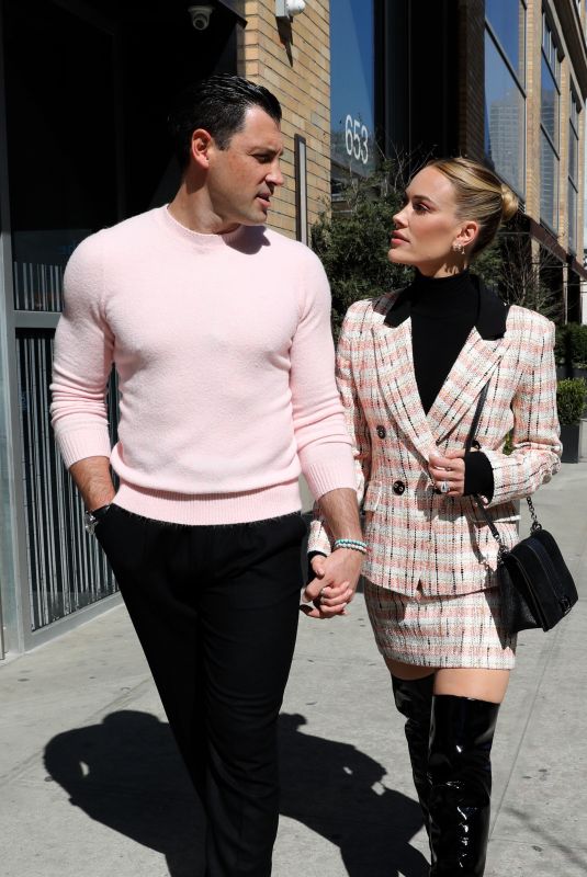 PETA MURGATROYD and Maksim Chmerkovskiy Out at Times Square 03/09/2020