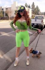 PHOEBE PRICE Out Walking Her Dog in Beverly Hills 03/05/2020