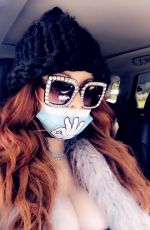 PHOEBE PRICE Wearing Custom Mask Out in Beverly Hills 03/26/2020