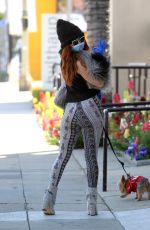 PHOEBE PRICE Wearing Custom Mask Out in Beverly Hills 03/26/2020