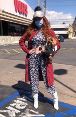 PHOEBE PRICE Wears a Mask as She Poses for Photos 03/21/2020