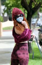 PHOEBE PRICE Wears a Mask Out in Los Angeles 03/24/2020