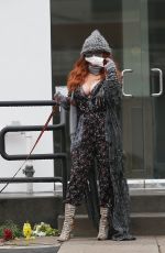 PHOEBE PRICE Wears a Mask While Walking Her Dog Out in Beverly Hills 03/13/2020