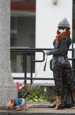 PHOEBE PRICE Wears a Mask While Walking Her Dog Out in Beverly Hills 03/13/2020
