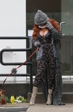 PHOEBE PRICE Wears a Mask While Walking Her Dog Out in Beverly Hills 03/13/2020