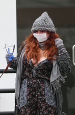 PHOEBE PRICE Wears a Mask While Walking Her Dog Out in Beverly Hills 03/13/2020