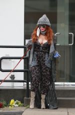 PHOEBE PRICE Wears a Mask While Walking Her Dog Out in Beverly Hills 03/13/2020