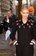 PIXIE GELDOF Arrives at Valentino Show at Paris Faashion Week 03/01/2020