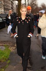 PIXIE GELDOF Arrives at Valentino Show at Paris Faashion Week 03/01/2020