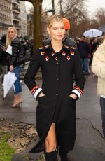 PIXIE GELDOF Arrives at Valentino Show at Paris Faashion Week 03/01/2020