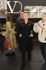 PIXIE GELDOF Arrives at Valentino Show at Paris Faashion Week 03/01/2020