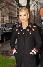 PIXIE GELDOF Arrives at Valentino Show at Paris Faashion Week 03/01/2020