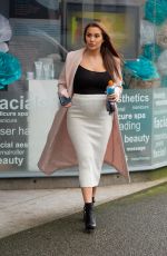 Pregnant CHLOE GOODMAN Arrives at Her Clinic Opiah Cosmetics in Hove 03/13/2020