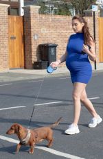 Pregnant CHLOE GOODMAN Out with Her Dog in Hove 03/29/2020