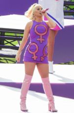 Pregnant KATY PERRY Performs at Women
