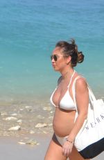 Pregnant LAURYN GOODMAN in Bikini at a Beach in Tenerife 03/21/2020