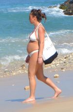 Pregnant LAURYN GOODMAN in Bikini at a Beach in Tenerife 03/21/2020