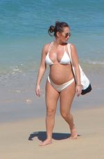 Pregnant LAURYN GOODMAN in Bikini at a Beach in Tenerife 03/21/2020