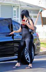 Pregnant NIKKI BELLA at a Nail Salon in Studio City 03/04/2020