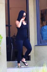 Pregnant NIKKI BELLA at a Nail Salon in Studio City 03/04/2020