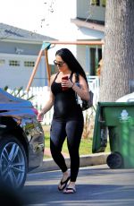 Pregnant NIKKI BELLA at a Nail Salon in Studio City 03/04/2020