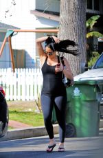 Pregnant NIKKI BELLA at a Nail Salon in Studio City 03/04/2020