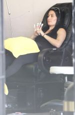 Pregnant NIKKI BELLA at a Nail Salon in Studio City 03/04/2020