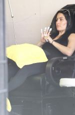 Pregnant NIKKI BELLA at a Nail Salon in Studio City 03/04/2020