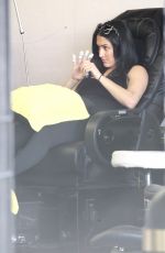 Pregnant NIKKI BELLA at a Nail Salon in Studio City 03/04/2020