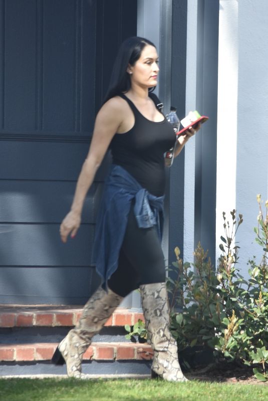 Pregnant NIKKI BELLA Out in Brentwood 02/29/2020