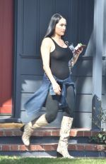 Pregnant NIKKI BELLA Out in Brentwood 02/29/2020
