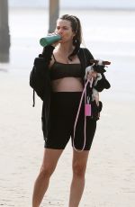 Pregnant RACHEL MCCORD Out at a Beach in Venice 03/15/2020