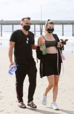 Pregnant RACHEL MCCORD Out at a Beach in Venice 03/15/2020