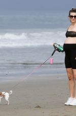 Pregnant RACHEL MCCORD Out at a Beach in Venice 03/15/2020