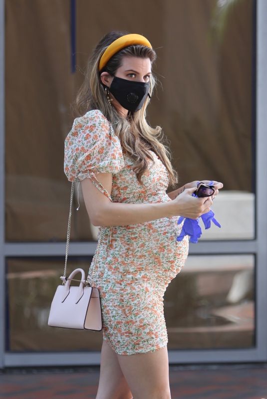 Pregnant RACHEL MCCORD Wearing Mask Out in Santa Monica 03/30/2020