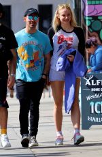 Pregnant SOPHIE TURNER and Joe Jonas Out for Lunch in Studio City 03/06/2020