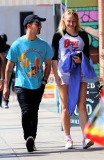 Pregnant SOPHIE TURNER and Joe Jonas Out for Lunch in Studio City 03/06/2020