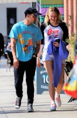 Pregnant SOPHIE TURNER and Joe Jonas Out for Lunch in Studio City 03/06/2020