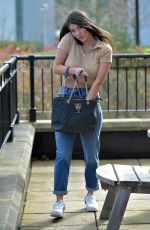 REBECCA GROMLEY Leaves Her Home in Newcastle 03/27/2020