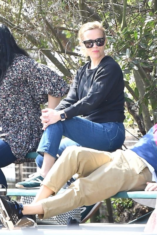 REESE WITHERSPOON at Her Son’s Game in Brentwood 02/29/2020