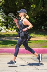 REESE WITHERSPOON Out Jogging in Brentwood 03/23/2020