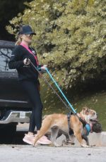 REESE WITHERSPOON Out with Her Dogs in Pacific Palisades 03/24/2020