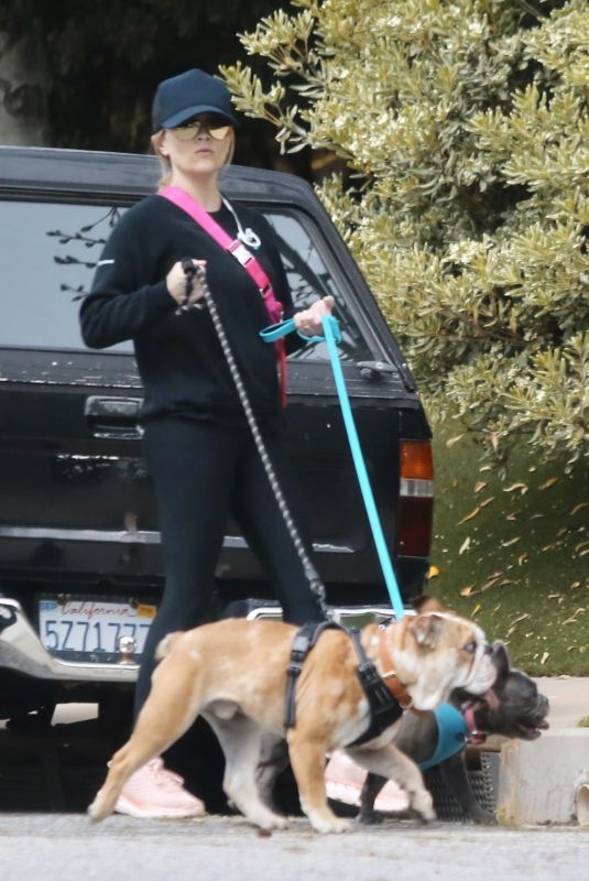 REESE WITHERSPOON Out with Her Dogs in Pacific Palisades 03/24/2020