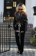 RITA ORA Arrives at BBC Studios in London 03/16/2020