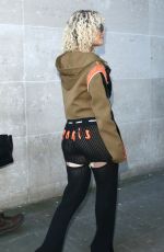RITA ORA Arrives at BBC Studios in London 03/16/2020